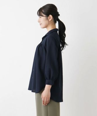 オープンカラーブラウス【Ｌｅｉｌｉａｎ　ＷＨＩＴＥ　ＬＡＢＥＬ】