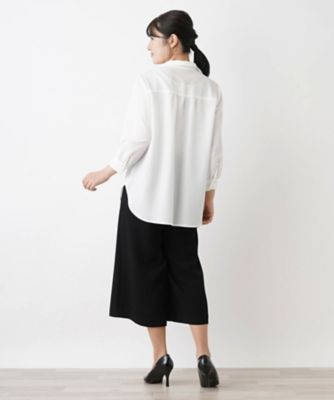 オープンカラーブラウス【Ｌｅｉｌｉａｎ　ＷＨＩＴＥ　ＬＡＢＥＬ】