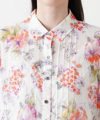 ファッション通販 安い シアーコットンブラウス【Leilian WHITE LABEL トップス