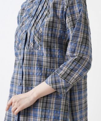 七分袖バンドカラーブラウス【Ｌｅｉｌｉａｎ　ＷＨＩＴＥ　ＬＡＢＥＬ】