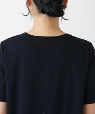 シフォン切替え半袖カットソー【Leilian WHITE