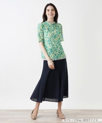 フラワープリント半袖カットソー【Ｌｅｉｌｉａｎ　ＷＨＩＴＥ　ＬＡＢＥＬ】