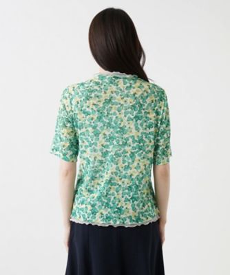 フラワープリント半袖カットソー【Ｌｅｉｌｉａｎ　ＷＨＩＴＥ　ＬＡＢＥＬ】
