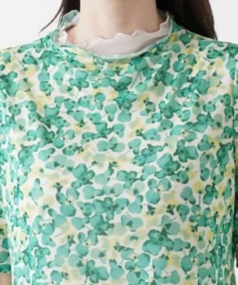 フラワープリント半袖カットソー【Ｌｅｉｌｉａｎ　ＷＨＩＴＥ　ＬＡＢＥＬ】