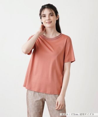 ＜Leilian (Women)＞半袖カットソー【Ｌｅｉｌｉａｎ　ＷＨＩＴＥ　ＬＡＢＥＬ】