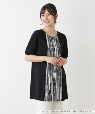 ＜Leilian (Women)＞半袖チュニックプルオーバー【Ｌｅｉｌｉａｎ　ＷＨＩＴＥ　ＬＡＢＥＬ】
