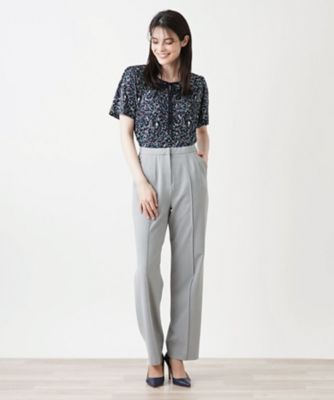 ノータックストレートパンツ【Ｌｅｉｌｉａｎ　ＷＨＩＴＥ　ＬＡＢＥＬ】