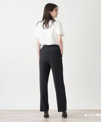 ノータックストレートパンツ【Ｌｅｉｌｉａｎ　ＷＨＩＴＥ　ＬＡＢＥＬ】