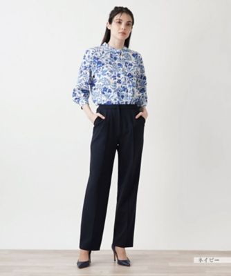 ノータックストレートパンツ【Ｌｅｉｌｉａｎ　ＷＨＩＴＥ　ＬＡＢＥＬ】