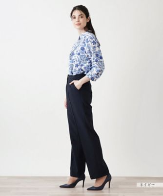 ノータックストレートパンツ【Ｌｅｉｌｉａｎ　ＷＨＩＴＥ　ＬＡＢＥＬ】
