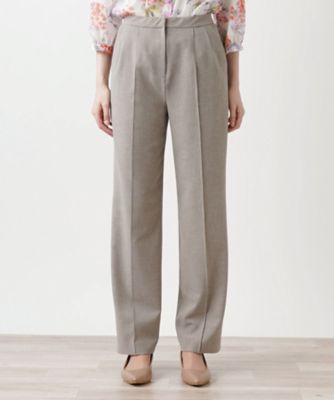 ノータックストレートパンツ【Ｌｅｉｌｉａｎ　ＷＨＩＴＥ　ＬＡＢＥＬ】
