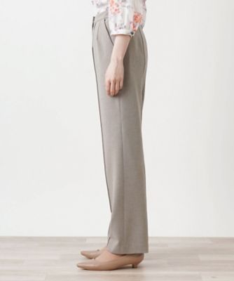 ノータックストレートパンツ【Ｌｅｉｌｉａｎ　ＷＨＩＴＥ　ＬＡＢＥＬ】