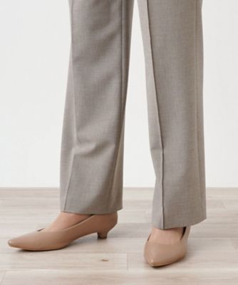 ノータックストレートパンツ【Ｌｅｉｌｉａｎ　ＷＨＩＴＥ　ＬＡＢＥＬ】