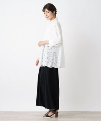 カットワーク刺繍ブラウス