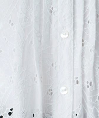 カットワーク刺繍ブラウス