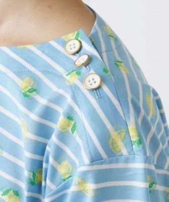 レモン柄半袖カットソー【Ｌｅｉｌｉａｎ　ＷＨＩＴＥ　ＬＡＢＥＬ】