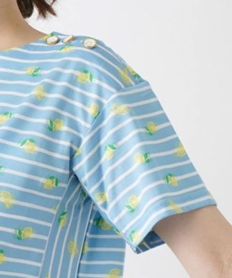 レモン柄半袖カットソー【Ｌｅｉｌｉａｎ　ＷＨＩＴＥ　ＬＡＢＥＬ】