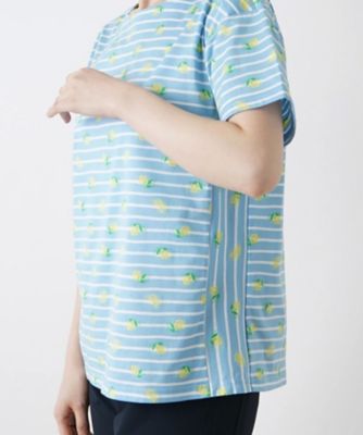 レモン柄半袖カットソー【Ｌｅｉｌｉａｎ　ＷＨＩＴＥ　ＬＡＢＥＬ】