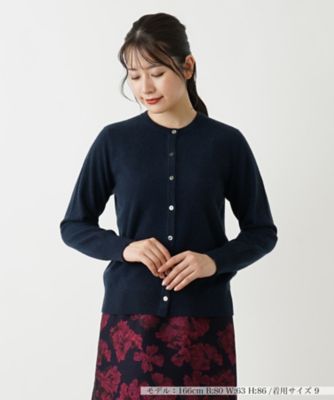 ＜Leilian (Women)＞カシミヤクルーネックカーディガン