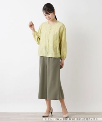 ノーカラーブラウス【Ｌｅｉｌｉａｎ　ＷＨＩＴＥ　ＬＡＢＥＬ】