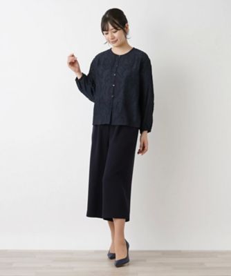 ノーカラーブラウス【Ｌｅｉｌｉａｎ　ＷＨＩＴＥ　ＬＡＢＥＬ】