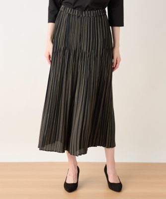 洗えるプリントプリーツパンツ【Ｌｅｉｌｉａｎ　ＷＨＩＴＥ　ＬＡＢＥＬ】