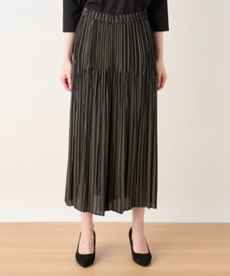 洗えるプリントプリーツパンツ【Ｌｅｉｌｉａｎ　ＷＨＩＴＥ　ＬＡＢＥＬ】