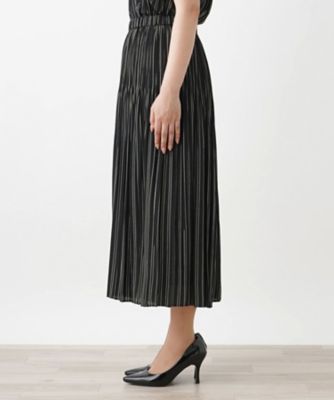 洗えるプリントプリーツパンツ【Ｌｅｉｌｉａｎ　ＷＨＩＴＥ　ＬＡＢＥＬ】