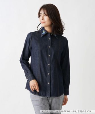 長袖デニムシャツ | Leilian (Women)/レリアン | 三越伊勢丹 長袖デニムシャツ | Leilian (Women)/レリアン | 三越伊勢丹