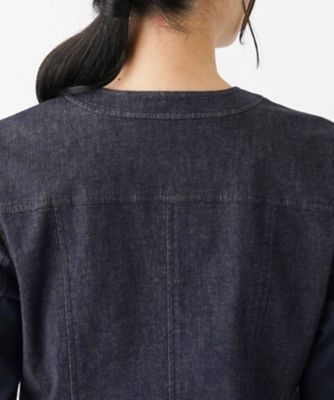 洗えるストレッチデニムジャケット【Ｌｅｉｌｉａｎ　ＷＨＩＴＥ　ＬＡＢＥＬ】