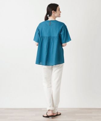 【新品タグ付】Leilian キーネックプルオーバーブラウス プルオーバーブラウス【Leilian WHITE LABEL