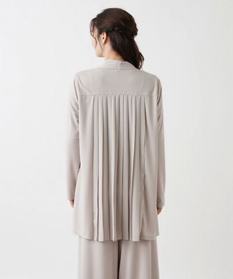 洗えるバックプリーツカーディガン