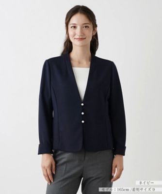 ＜Leilian (Women)＞洗えるきれいめジャケット【Ｌｅｉｌｉａｎ　ＷＨＩＴＥ　ＬＡＢＥＬ】