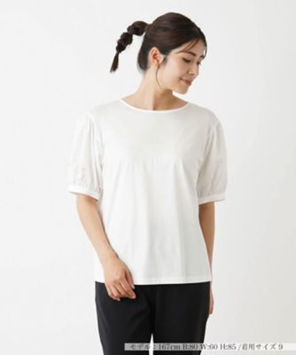 ＜Leilian (Women)＞パール５分袖カットソー【ＴＨＥ　ＮＥＷ】