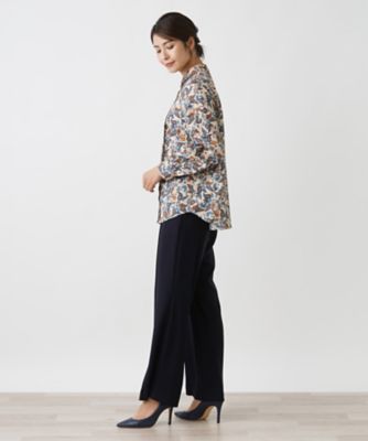 ペイズリー柄シャツブラウス