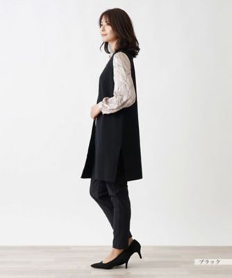 Ｖネックロングベスト【Ｌｅｉｌｉａｎ　ＷＨＩＴＥ　ＬＡＢＥＬ】
