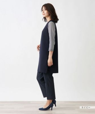 Ｖネックロングベスト【Ｌｅｉｌｉａｎ　ＷＨＩＴＥ　ＬＡＢＥＬ】