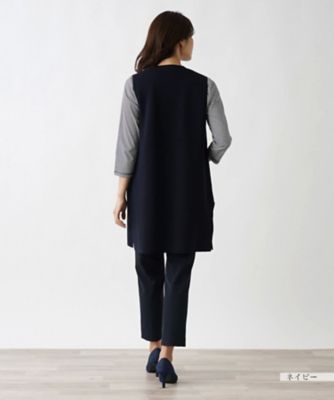 Ｖネックロングベスト【Ｌｅｉｌｉａｎ　ＷＨＩＴＥ　ＬＡＢＥＬ】