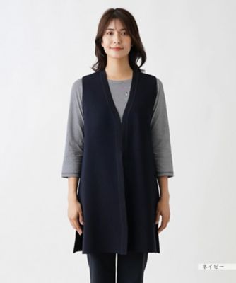 Ｖネックロングベスト【Ｌｅｉｌｉａｎ　ＷＨＩＴＥ　ＬＡＢＥＬ】