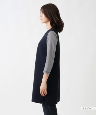 Ｖネックロングベスト【Ｌｅｉｌｉａｎ　ＷＨＩＴＥ　ＬＡＢＥＬ】
