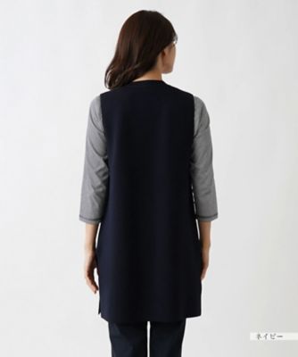 Ｖネックロングベスト【Ｌｅｉｌｉａｎ　ＷＨＩＴＥ　ＬＡＢＥＬ】