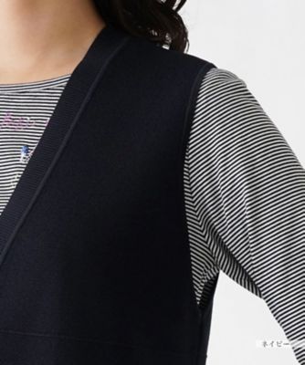 Ｖネックロングベスト【Ｌｅｉｌｉａｎ　ＷＨＩＴＥ　ＬＡＢＥＬ】