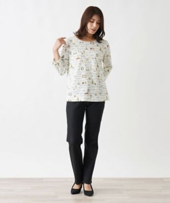 プリントカットソー【Ｌｅｉｌｉａｎ　ＷＨＩＴＥ　ＬＡＢＥＬ】