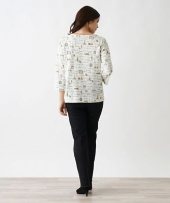 プリントカットソー【Ｌｅｉｌｉａｎ　ＷＨＩＴＥ　ＬＡＢＥＬ】