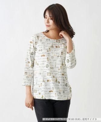 プリントカットソー【Ｌｅｉｌｉａｎ　ＷＨＩＴＥ　ＬＡＢＥＬ】