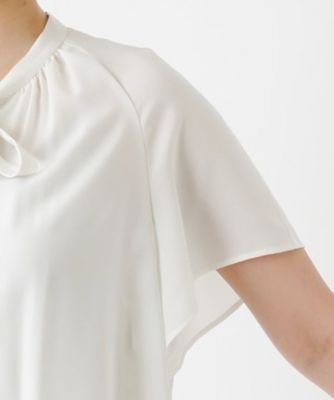 ボウタイ半袖シフォンブラウス | Leilian (Women)/レリアン