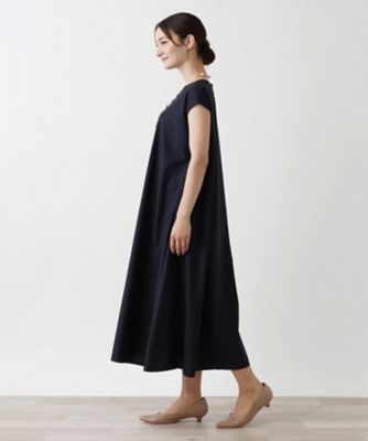 洗えるロングフレアワンピース