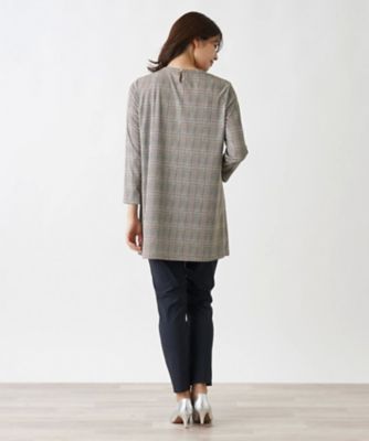 Leilian / レリアン グレンチェックカットソー グレンチェックカットソー | Leilian (Women)/レリアン | 三越