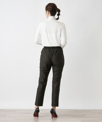 洗えるスリムゴムパンツ