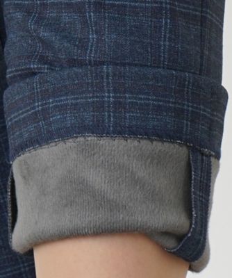 裏起毛チェックパンツ